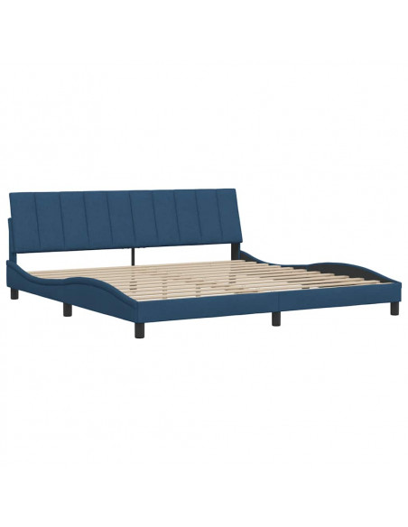 Giroletto senza Materasso Blu 200x200 cm in Tessuto