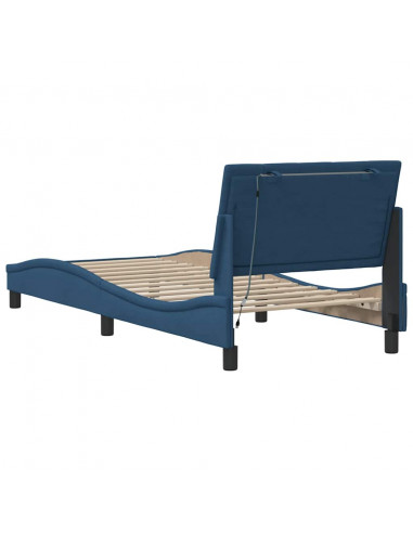 Giroletto senza Materasso Blu 80x200 cm in Tessuto