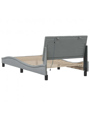 Giroletto senza Materasso Grigio Chiaro 100x200 cm Tessuto