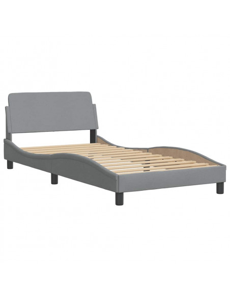 Giroletto senza Materasso Grigio Chiaro 100x200 cm Tessuto