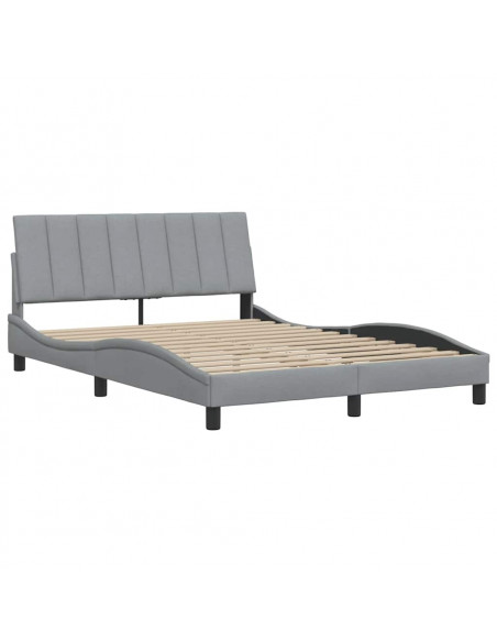 Giroletto senza Materasso Grigio Chiaro 140x190 cm Tessuto