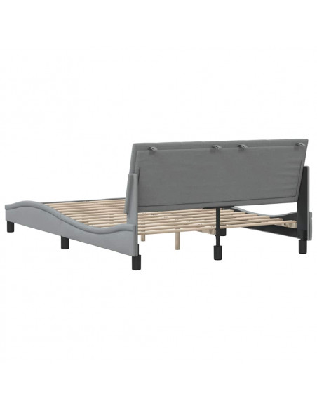 Giroletto senza Materasso Grigio Chiaro 140x190 cm Tessuto