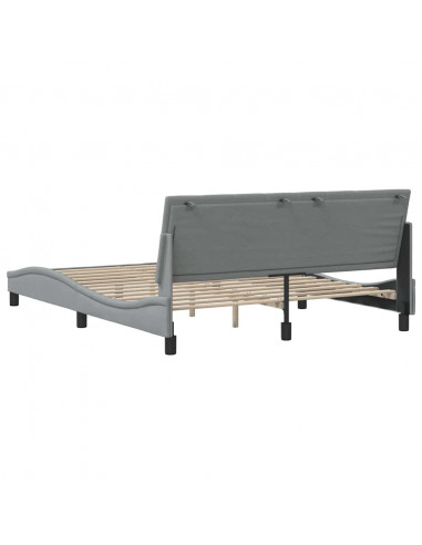 Giroletto senza Materasso Grigio Chiaro 160x200 cm Tessuto