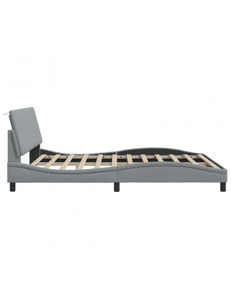 Giroletto senza Materasso Grigio Chiaro 180x200 cm Tessuto
