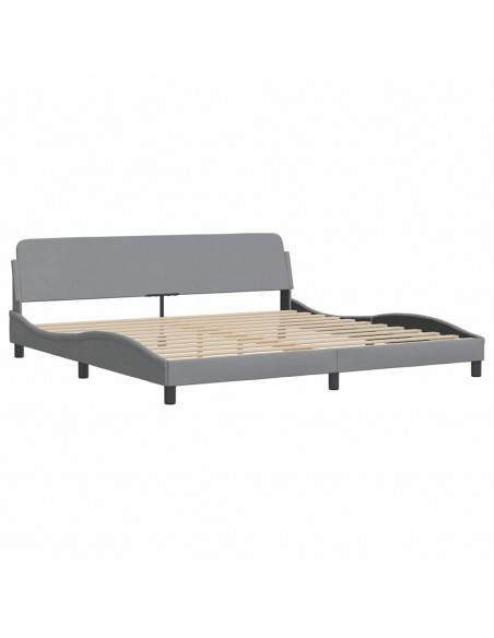 Giroletto senza Materasso Grigio Chiaro 200x200 cm Tessuto