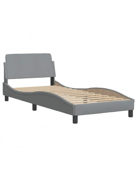 Giroletto senza Materasso Grigio Chiaro 80x200 cm Tessuto
