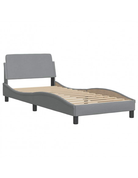 Giroletto senza Materasso Grigio Chiaro 90x200 cm Tessuto