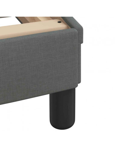 Giroletto senza Materasso Grigio Scuro 140x190 cm Tessuto