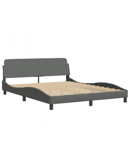 Giroletto senza Materasso Grigio Scuro 160x200 cm Tessuto