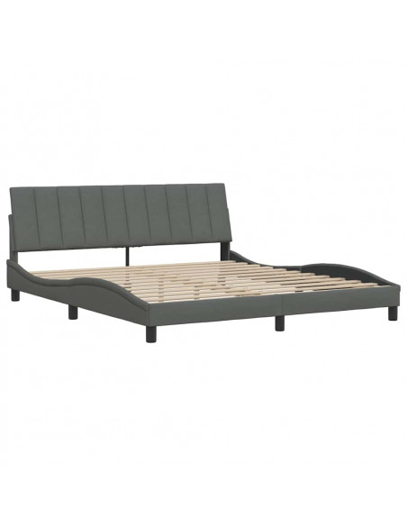 Giroletto senza Materasso Grigio Scuro 180x200 cm Tessuto