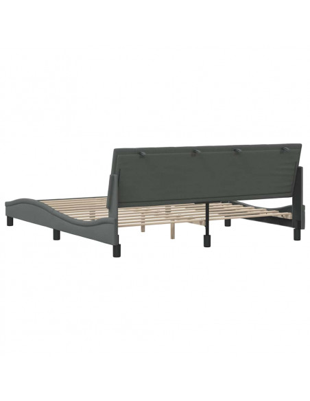 Giroletto senza Materasso Grigio Scuro 180x200 cm Tessuto