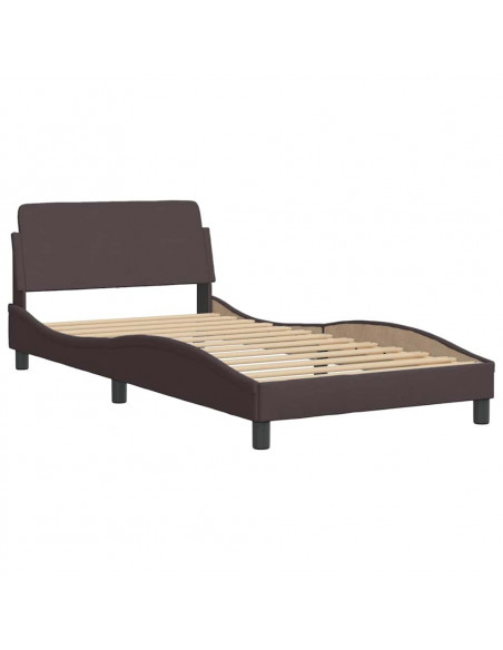 Giroletto senza Materasso Marrone Scuro 100x200 cm Tessuto