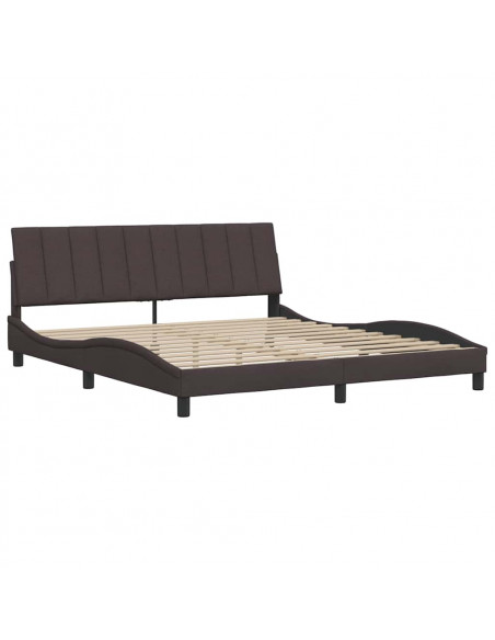 Giroletto senza Materasso Marrone Scuro 180x200 cm Tessuto