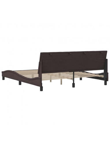 Giroletto senza Materasso Marrone Scuro 180x200 cm Tessuto