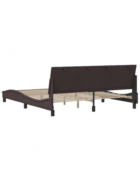 Giroletto senza Materasso Marrone Scuro 180x200 cm Tessuto