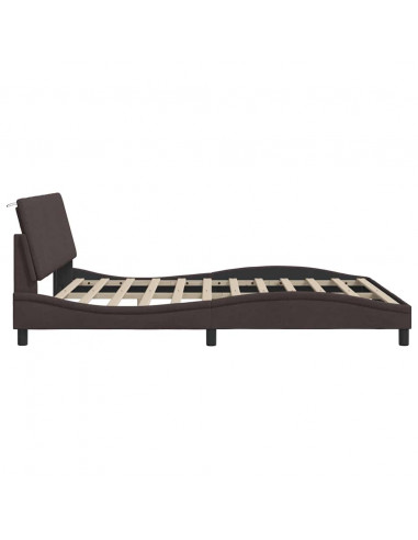 Giroletto senza Materasso Marrone Scuro 180x200 cm Tessuto