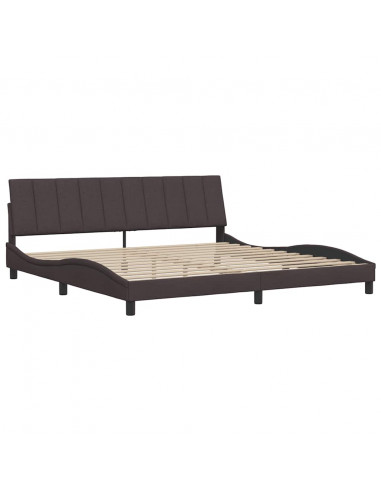 Giroletto senza Materasso Hanko Marrone Scuro 200x200 cm in Tessuto
