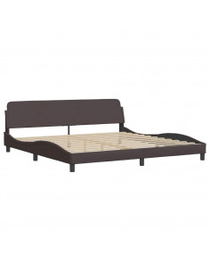Giroletto senza Materasso Hanko Marrone Scuro 200x200 cm in Tessuto 2