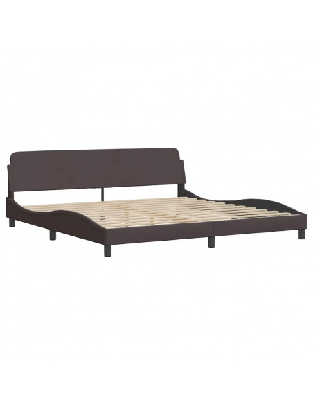 Giroletto senza Materasso Hanko Marrone Scuro 200x200 cm in Tessuto