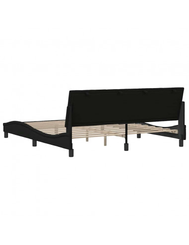 Giroletto senza Materasso Nero 180x200 cm in Tessuto