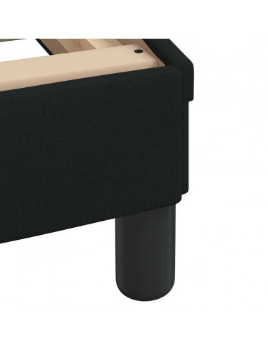 Giroletto senza Materasso Nero 180x200 cm in Tessuto