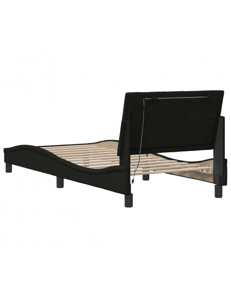 Giroletto senza Materasso Nero 80x200 cm Tessuto