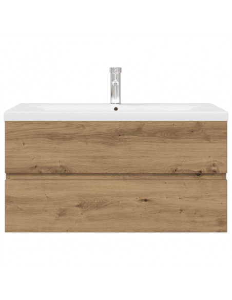 Mobile Bagno con Lavabo Integrato&Rubinetto Rovere Artigianale