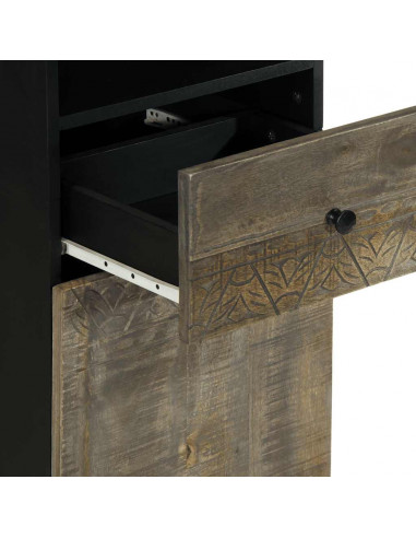 Mobile da Bagno 38x33x160 cm in Legno Massello di Mango