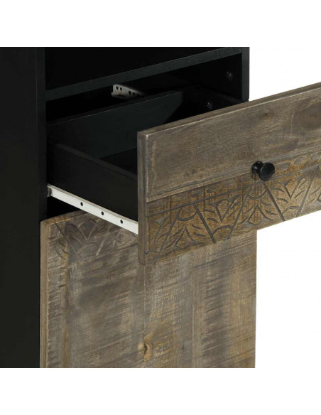 Mobile da Bagno 38x33x160 cm in Legno Massello di Mango