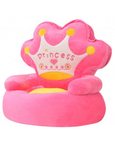 Poltrona in Peluche per Bambini Principessa Rosa