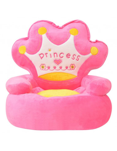 Poltrona in Peluche per Bambini Principessa Rosa