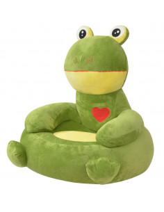 Poltrona in Peluche per Bambini Rana Verde