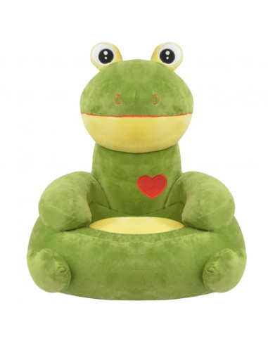 Poltrona in Peluche per Bambini Rana Verde