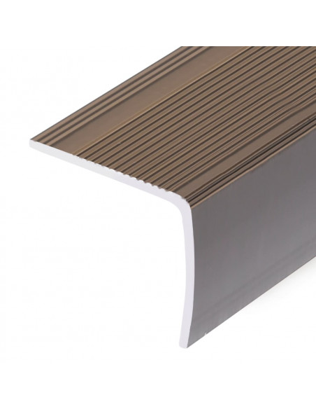 Profili a L per Gradini 5 pz in Alluminio 100 cm Marrone