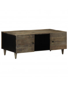 Tavolino Grigio Chiaro 100x54x40cm in Legno Massello di Mango