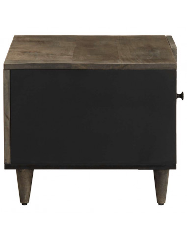 Tavolino da Salotto Grigio Chiaro 80x50x40 cm Legno di Mango