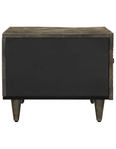 Tavolino da Salotto Grigio Chiaro 80x50x40 cm Legno di Mango