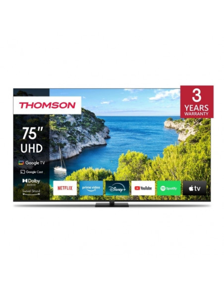 TV THOMSON LED 75" 75UG5C14 SMART GOOGLE TV DVB-T2/S2 UHD CI+ 3XHDMI 2XUSB  - CENTRAL STAND - TELECOMANDO RETRO ILLUMINATO VESA