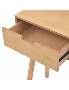 Tavolo Consolle in Legno di Pino Massello 80x30x72 cm Marrone