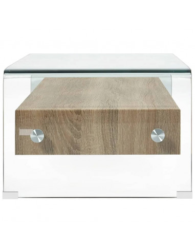 Tavolino da Caffè Trasparente 98x45x31 cm in Vetro Temperato