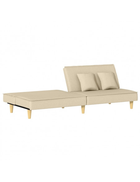 Divano Letto Crema in Tessuto
