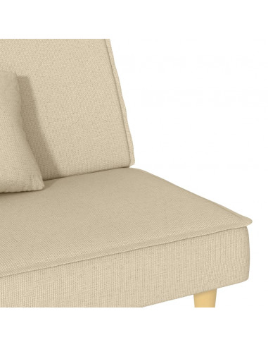 Divano Letto Crema in Tessuto