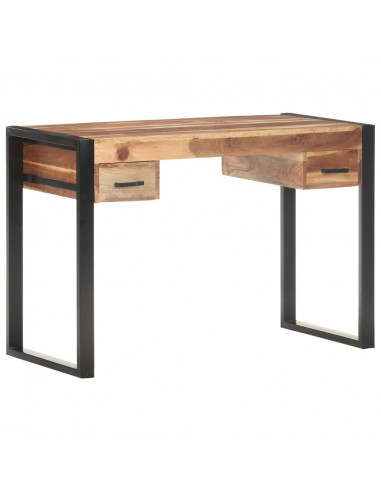 Scrivania 110x50x76 cm in Legno Massello con Finitura Sheesham