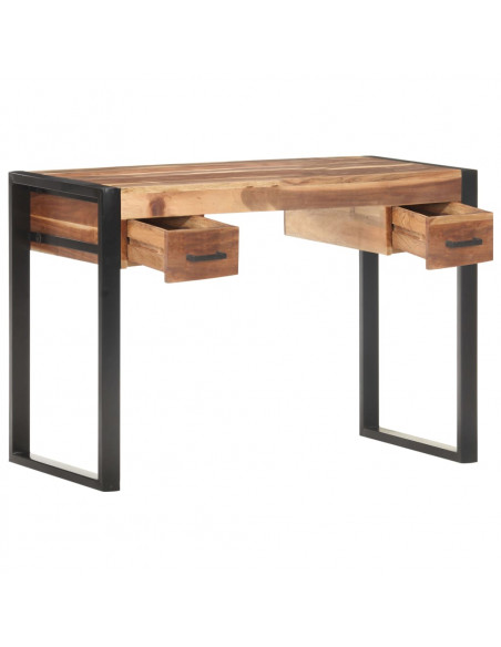 Scrivania 110x50x76 cm in Legno Massello con Finitura Sheesham