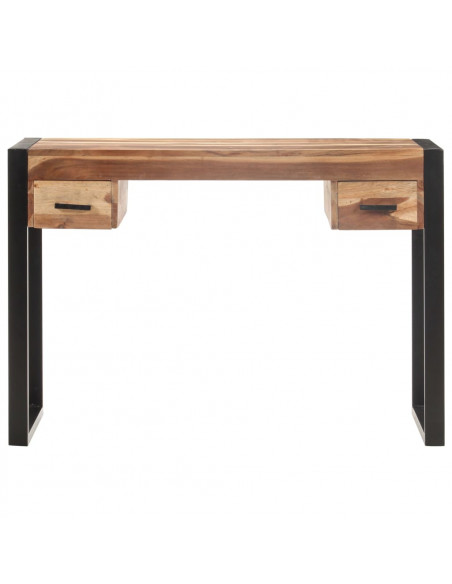 Scrivania 110x50x76 cm in Legno Massello con Finitura Sheesham