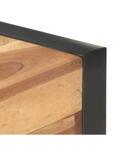 Scrivania 110x50x76 cm in Legno Massello con Finitura Sheesham