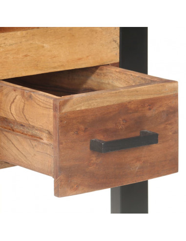 Scrivania 110x50x76 cm in Legno Massello con Finitura Sheesham