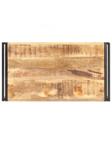 Tavolino da Caffè 100x55x45 cm in Legno di Mango Grezzo