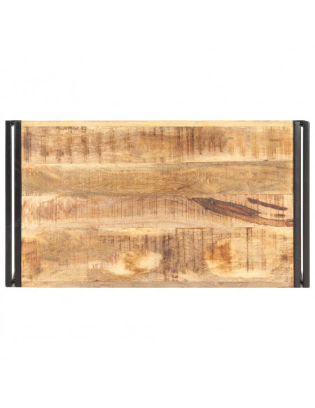 Tavolino da Caffè 100x55x45 cm in Legno di Mango Grezzo