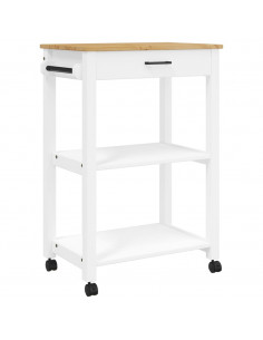 Carrello da Cucina MONZA 60x40x90 cm in Legno Massello di Pino